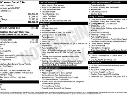 New 2026 GMC Yukon Denali w/ LPO, Floor Liner Package AWD/4WD image 26