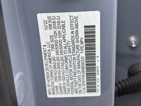 Certified 2022 Honda Pilot Sport image 21