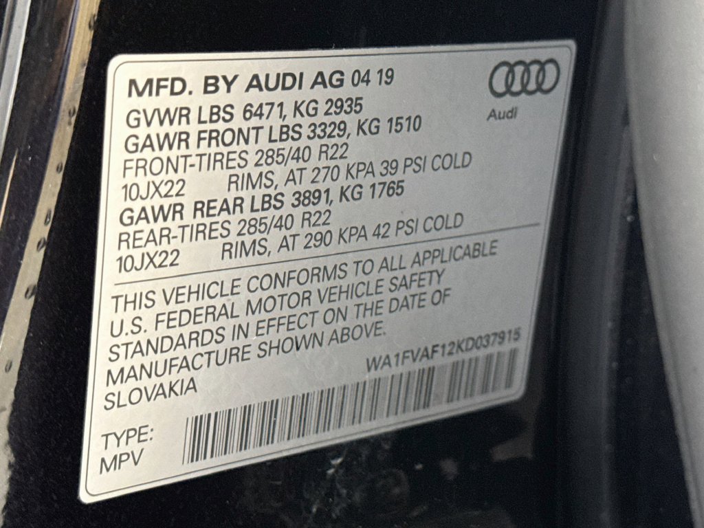 Used 2019 Audi Q8 Prestige w/ Luxury Package AWD/4WD image 44