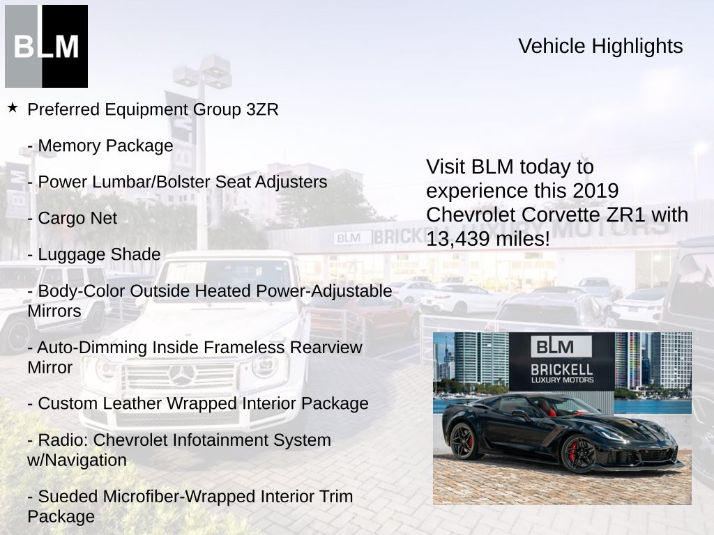 Used 2019 Chevrolet Corvette ZR1 RWD image 5