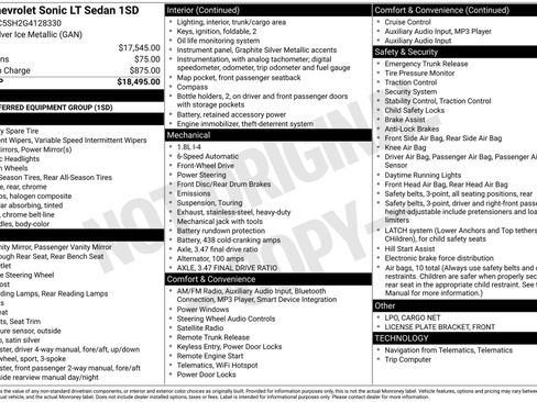 Used 2016 Chevrolet Sonic LT image 4