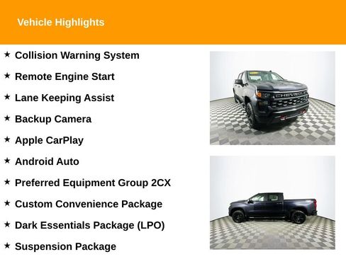 Used 2023 Chevrolet Silverado 1500 Custom Trail Boss w/ LPO, Dark Essentials Package image 2