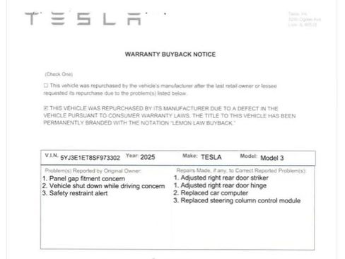 Used 2025 Tesla Model 3 Performance AWD/4WD image 3