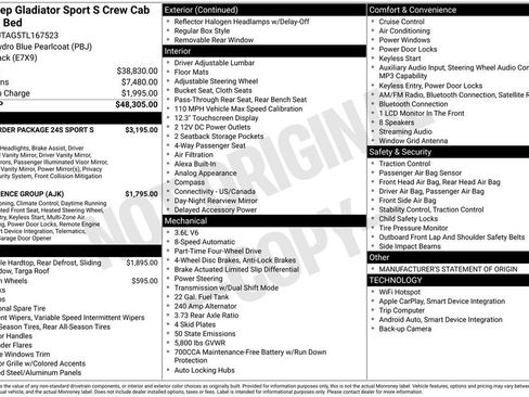 New 2026 Jeep Gladiator Sport image 29