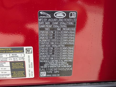 New 2026 Land Rover Range Rover Sport Autobiography AWD/4WD image 35