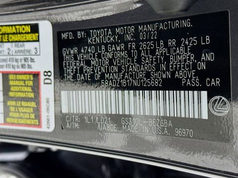 Certified 2022 Lexus ES 350 w/ Premium Package FWD image 32