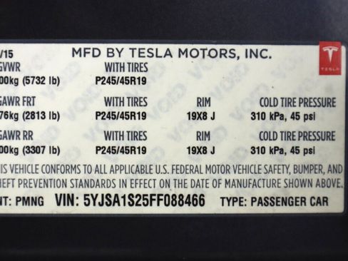 Used 2015 Tesla Model S 70D AWD/4WD image 43