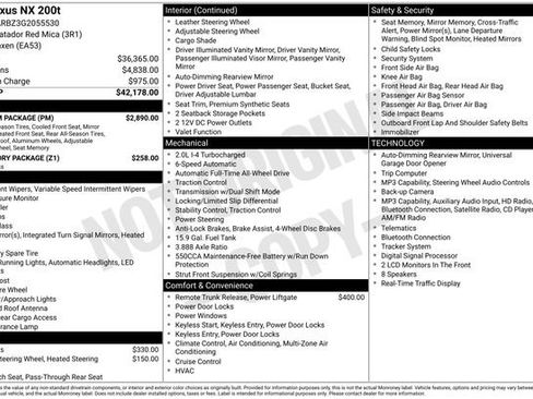 Used 2016 Lexus NX 200t AWD w/ Premium Package image 12