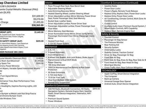 Used 2020 Jeep Cherokee Limited w/ Luxury Group image 32