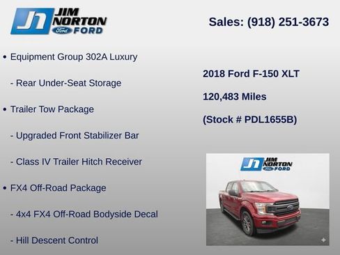 Used 2018 Ford F150 XLT w/ Equipment Group 302A Luxury AWD/4WD image 15