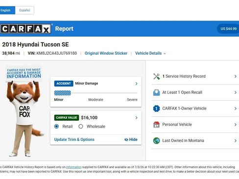 Used 2018 Hyundai Tucson SE AWD/4WD image 2