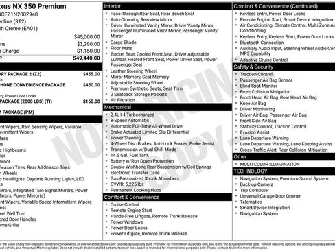 Used 2022 Lexus NX 350 AWD w/ Accessory Package 2 image 2