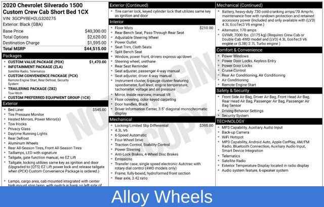Used 2020 Chevrolet Silverado 1500 Custom w/ Custom Value Package AWD/4WD image 3