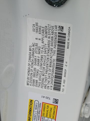 Certified 2024 Honda Civic Sport image 30