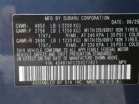 Used 2025 Subaru Outback Premium image 28