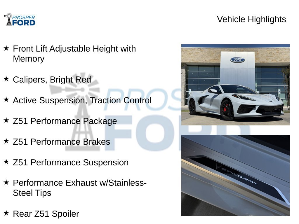 Used 2021 Chevrolet Corvette Stingray Preferred Cpe w/ Z51 Performance Package RWD image 5