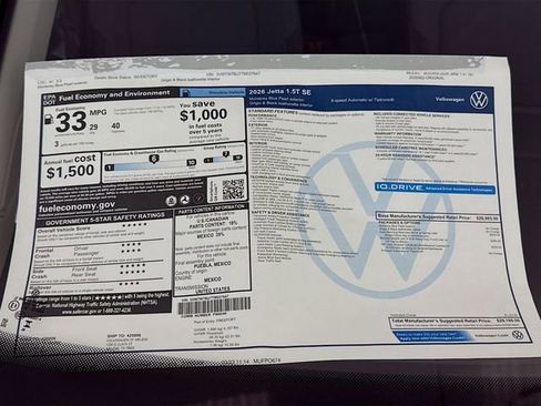 New 2026 Volkswagen Jetta SE image 18