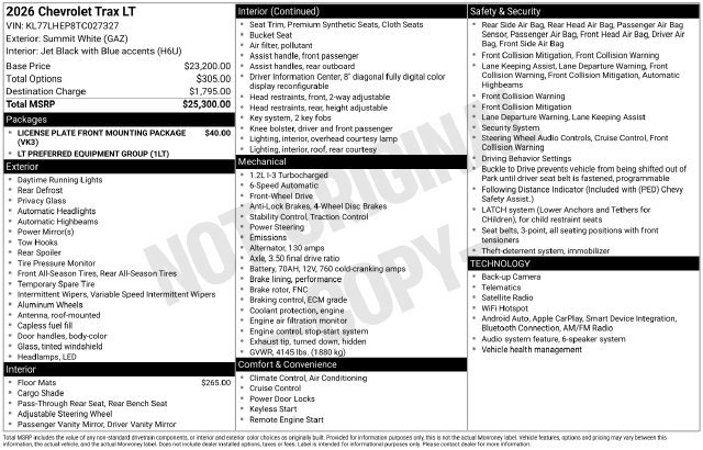 Used 2026 Chevrolet Trax LT FWD image 11