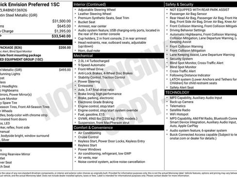 Used 2022 Buick Envision Preferred w/ Safety Package FWD image 4