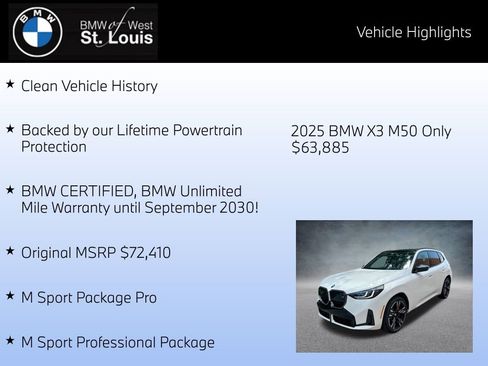 Certified 2025 BMW X3 M50 AWD/4WD image 8