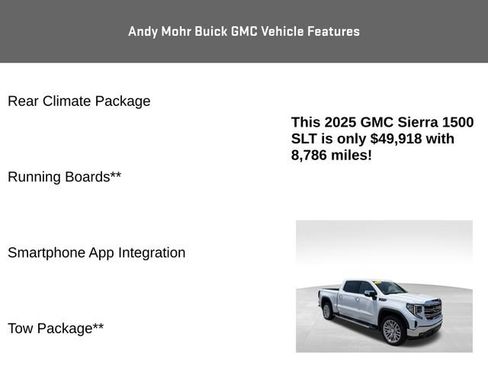Used 2025 GMC Sierra 1500 SLT w/ SLT Premium Package AWD/4WD image 12