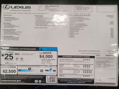 Used 2026 Lexus RX 350 Premium Plus w/ Convenience Package FWD image 44