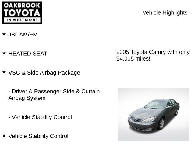 Used 2005 Toyota Camry LE FWD image 5