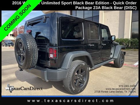 Used 2016 Jeep Wrangler Unlimited Black Bear image 5