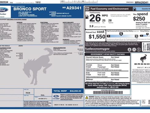 Used 2021 Ford Bronco Sport Big Bend w/ Big Bend Package AWD/4WD image 1