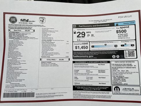 Used 2018 FIAT 124 Spider Abarth w/ Convenience Group image 10