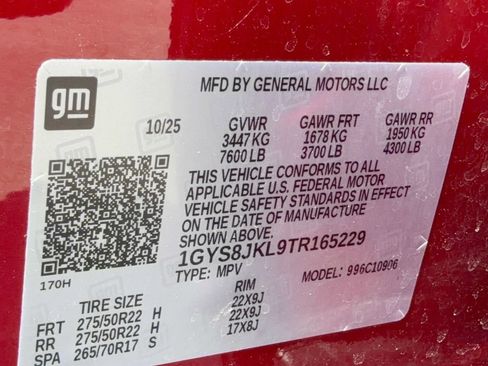 Used 2026 Cadillac Escalade ESV 2WD w/ LPO, Floor Liner Package image 30