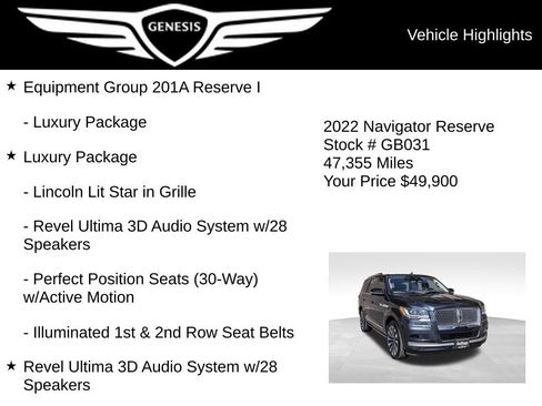 Used 2022 Lincoln Navigator Reserve AWD/4WD image 5