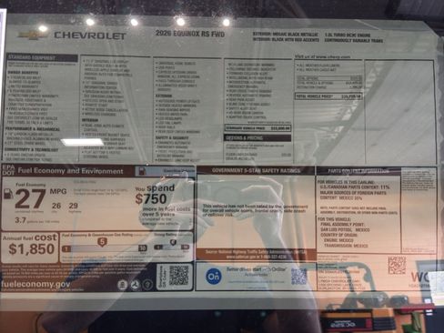 New 2026 Chevrolet Equinox RS w/ LPO, Floor Liner Package image 39