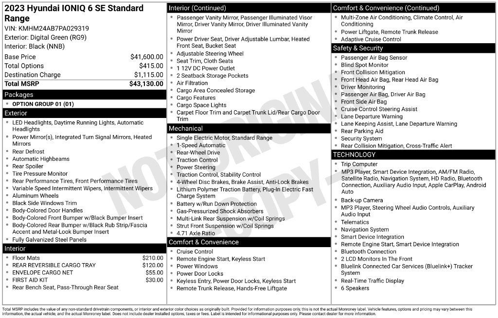 Certified 2023 Hyundai Ioniq 6 SE RWD image 5