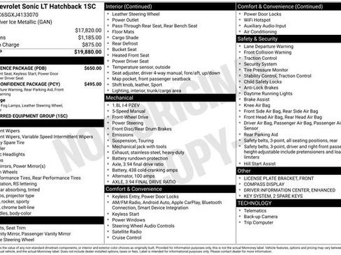 Used 2018 Chevrolet Sonic LT w/ Convenience Package image 35