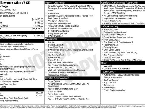 Used 2023 Volkswagen Atlas SE w/ Panoramic Sunroof Package FWD image 11