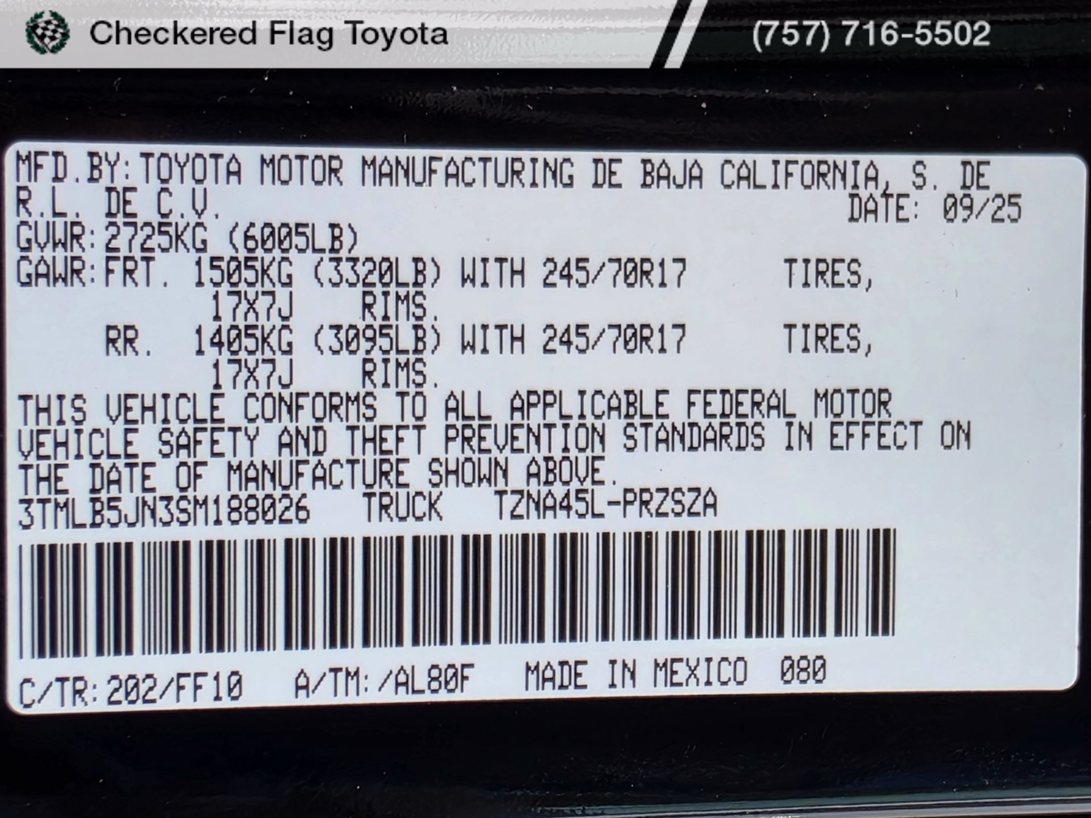 Used 2025 Toyota Tacoma SR5 AWD/4WD image 30