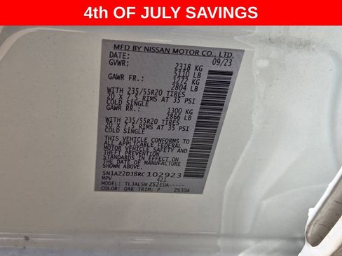 Used 2024 Nissan Murano Platinum w/ Cargo Package FWD image 20