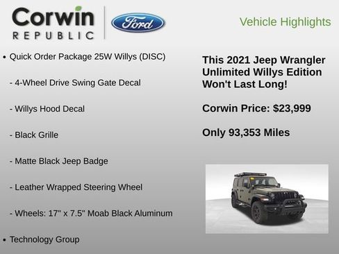 Used 2021 Jeep Wrangler Unlimited Sport image 18