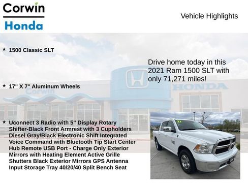 Used 2021 RAM 1500 Classic SLT AWD/4WD image 6