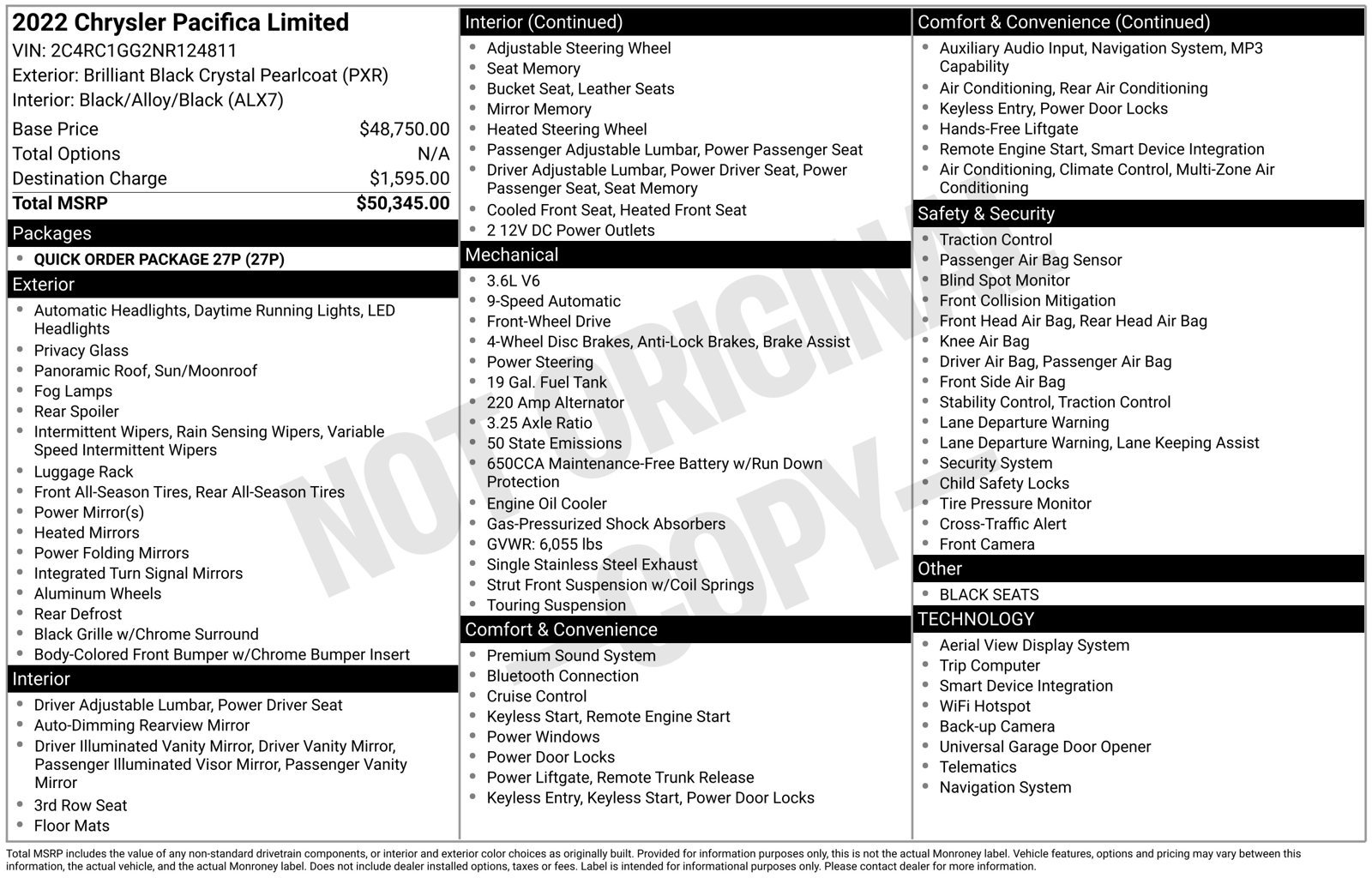 Used 2022 Chrysler Pacifica Limited FWD image 3