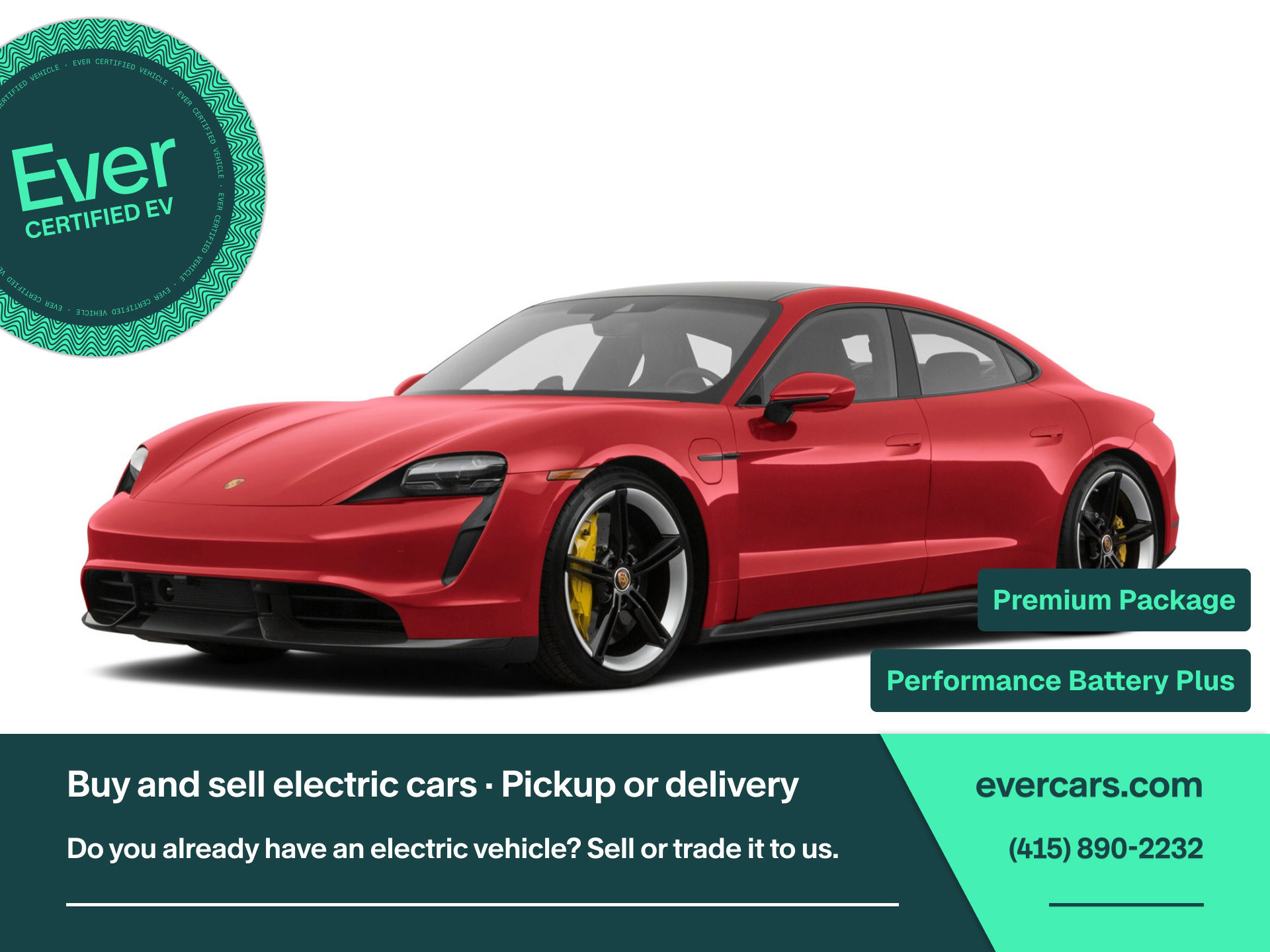 Used 2021 Porsche Taycan 4S AWD/4WD image 1