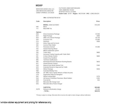 Used 2026 Mercedes-Benz GLE 450e GLE 450e 4MATIC SUV image 26