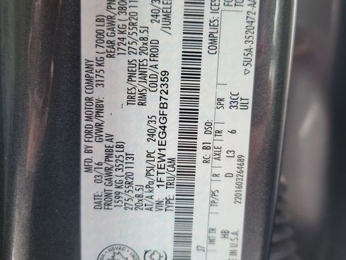 Used 2016 Ford F150 Lariat w/ Equipment Group 502A Luxury image 30