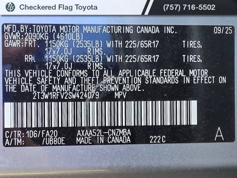Used 2025 Toyota RAV4 XLE w/ Convenience Package FWD image 20