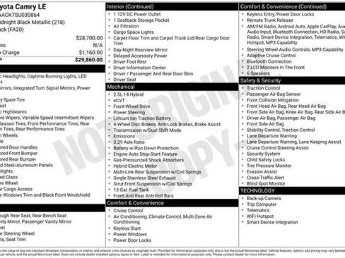 Used 2025 Toyota Camry LE image 5