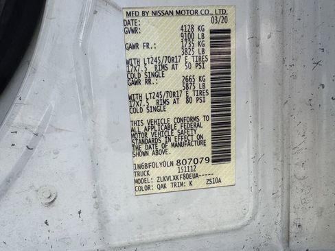 Used 2020 Nissan NV 2500 SV RWD image 28