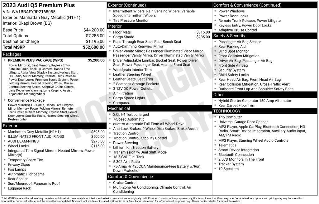 Certified 2023 Audi Q5 2.0T Premium Plus w/ Premium Plus Package AWD/4WD image 44
