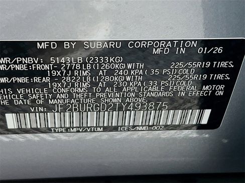 New 2026 Subaru Outback Limited XT image 24