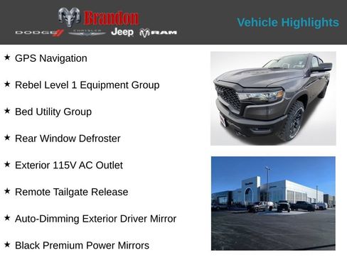New 2026 RAM 1500 Rebel w/ Bed Utility Group AWD/4WD image 2